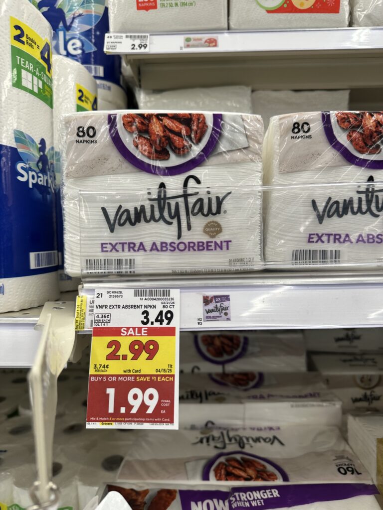 vanity fair napkins kroger shelf image (1)