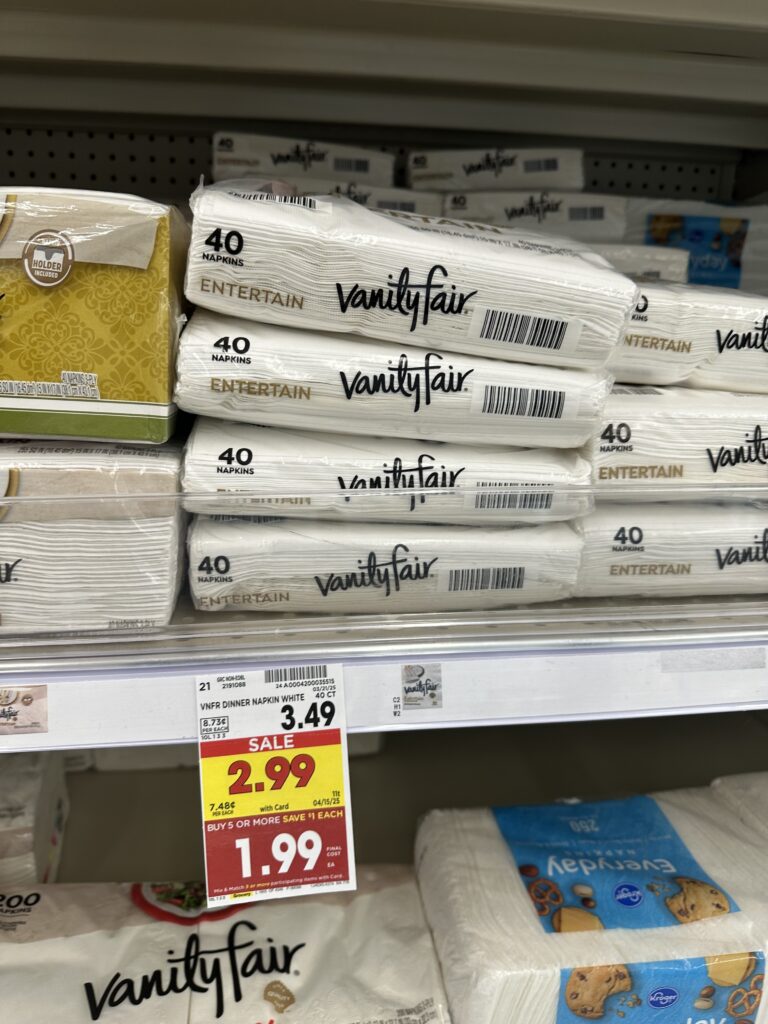 vanity fair napkins kroger shelf image (1)