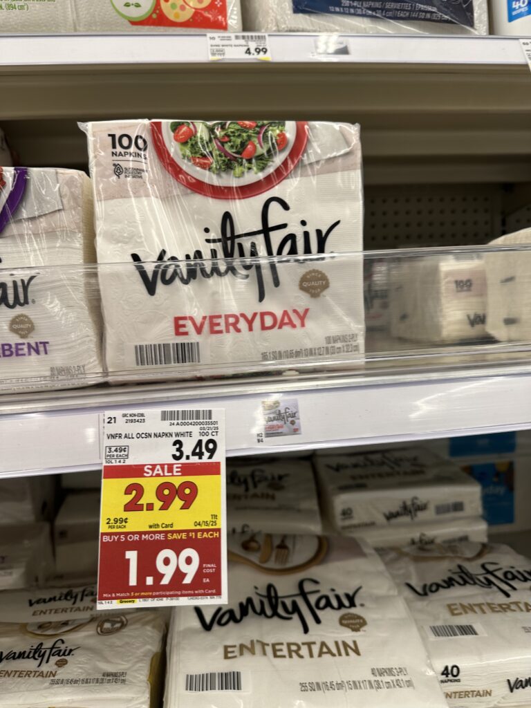 vanity fair napkins kroger shelf image (1)