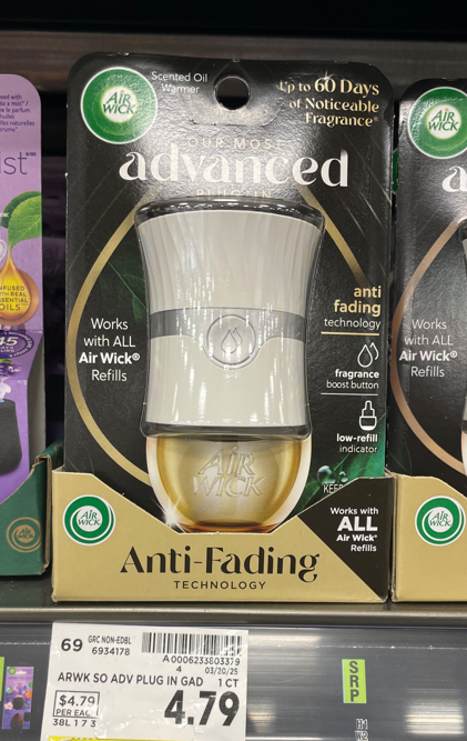 Airwick Advanced Warmer Kroger Shelf Image