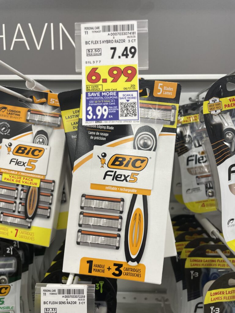 BIC Disposable Razors Kroger Shelf Image 