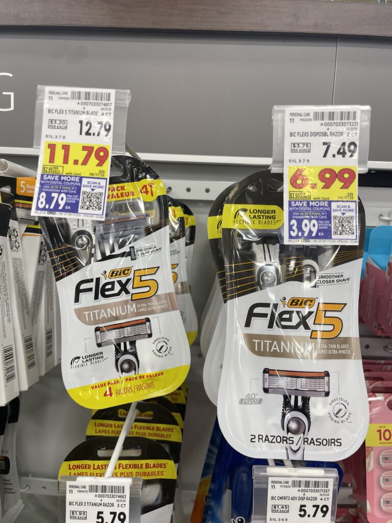 BIC Disposable Razors Kroger Shelf Image 