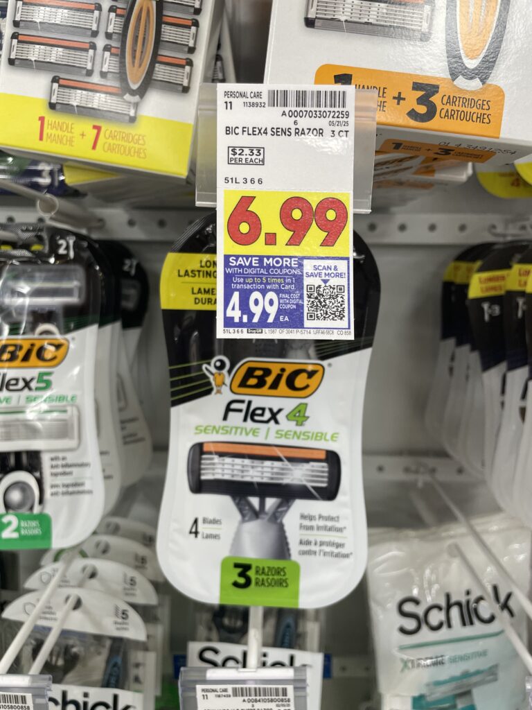 BIC Disposable Razors Kroger Shelf Image 