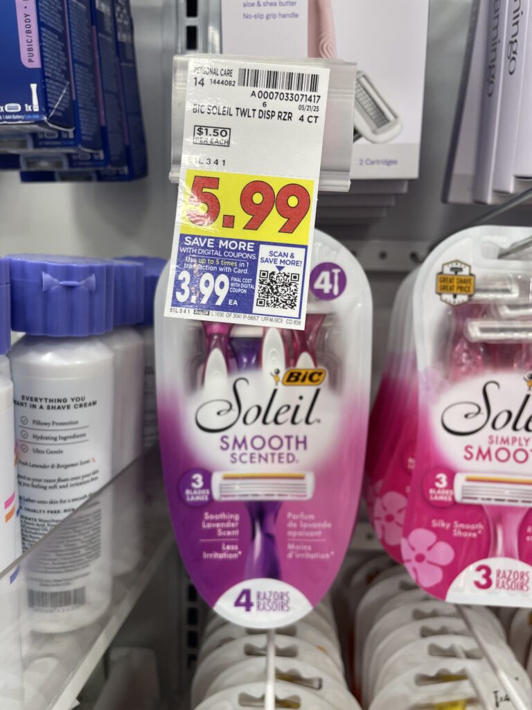 BIC Disposable Razors Kroger Shelf Image 