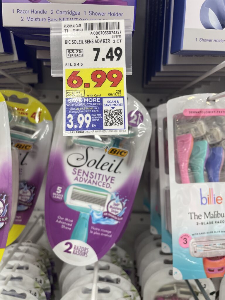 BIC Disposable Razors Kroger Shelf Image 