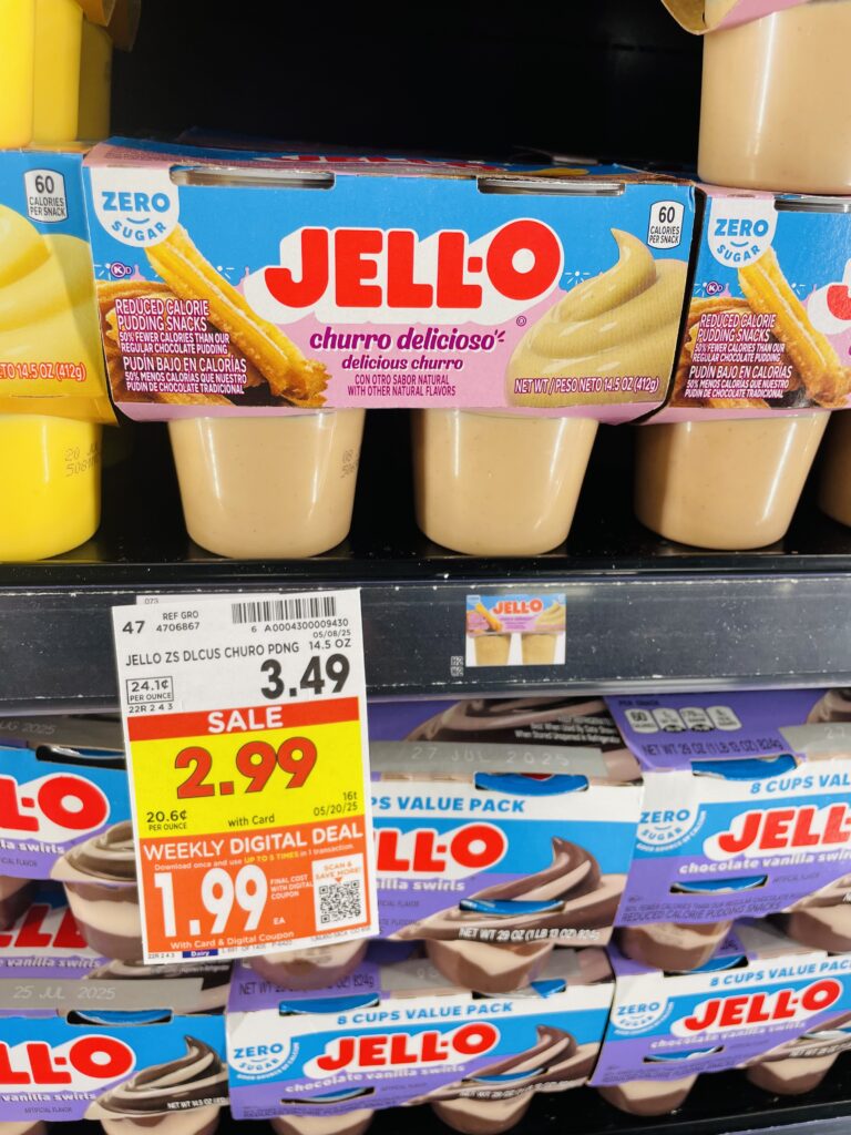 Jell-O Cups Kroger Shelf Image