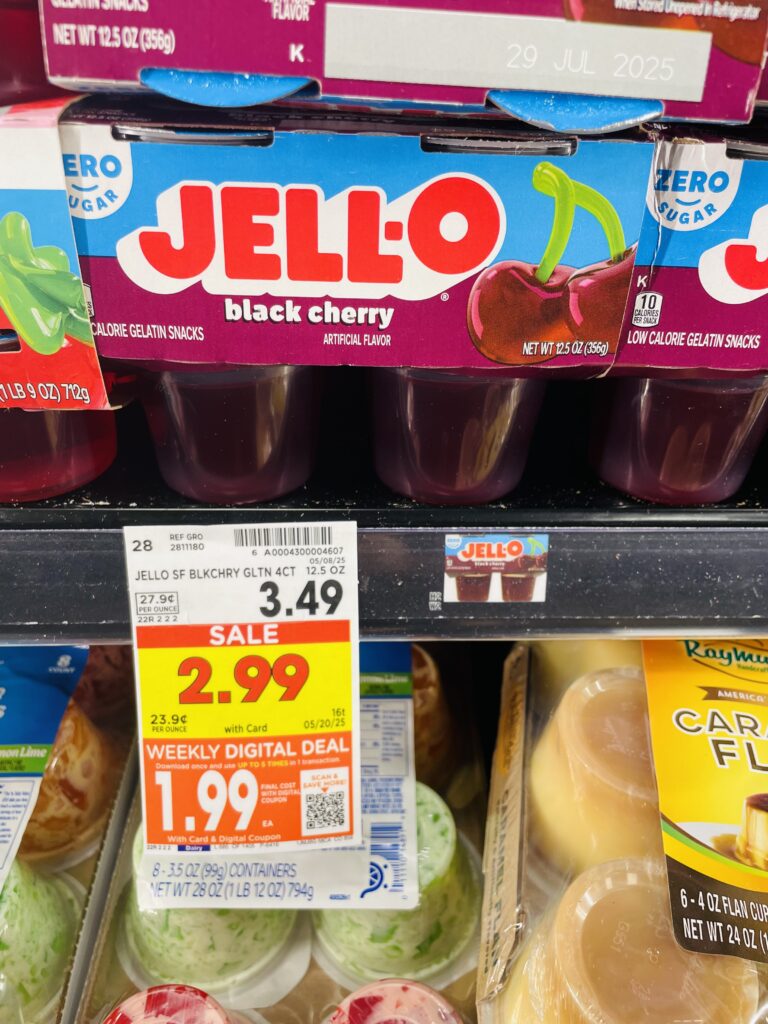 Jell-O Cups Kroger Shelf Image
