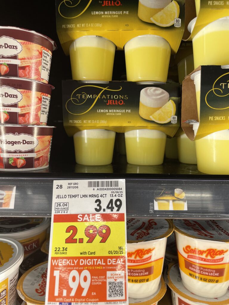 Jell-O Cups Kroger Shelf Image
