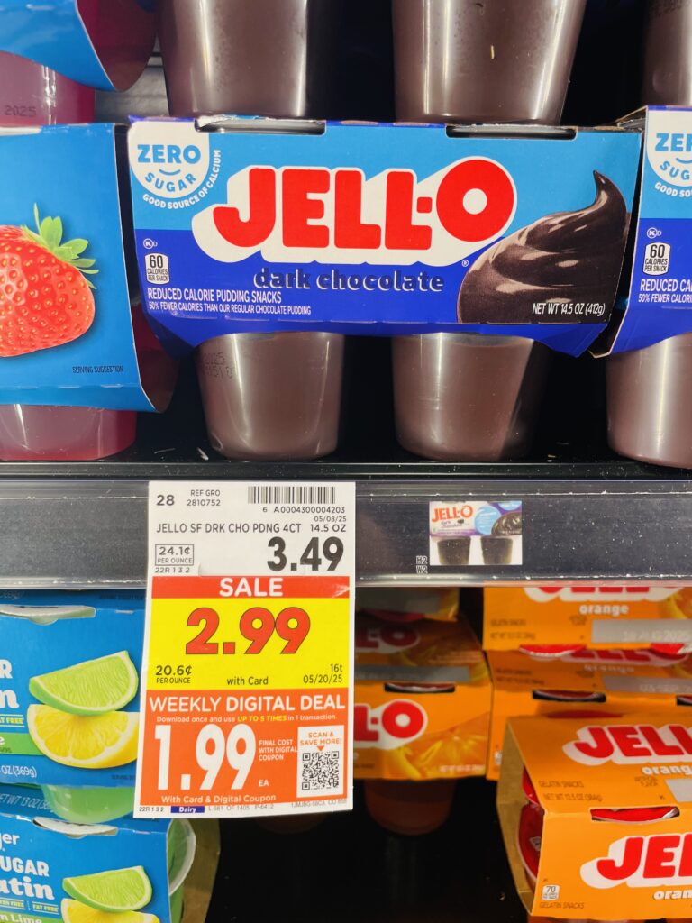 Jell-O Cups Kroger Shelf Image