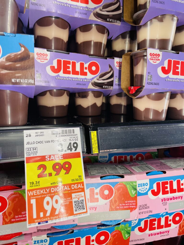 Jell-O Cups Kroger Shelf Image