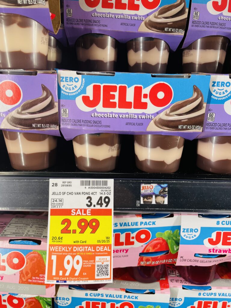 Jell-O Cups Kroger Shelf Image