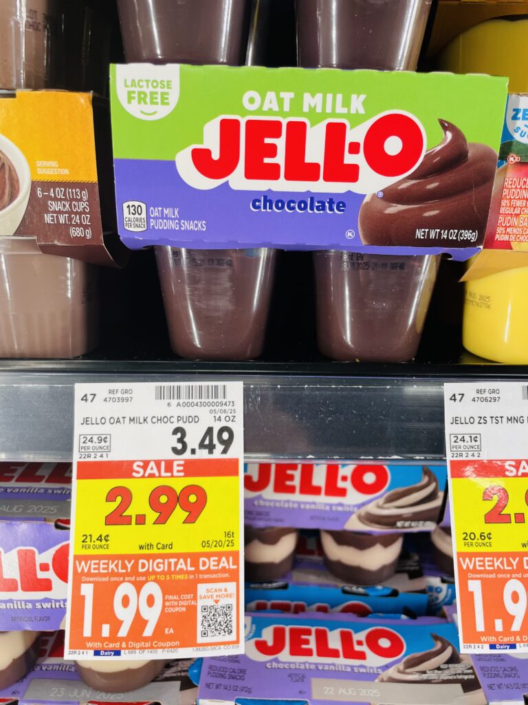 Jell-O Cups Kroger Shelf Image