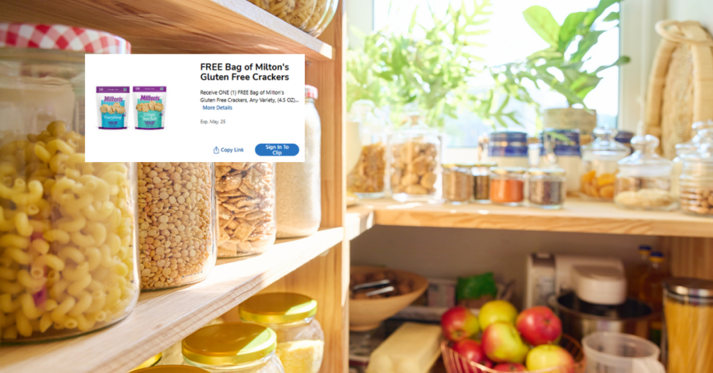 Milton's Gluten Free Crackers Kroger digital Coupon