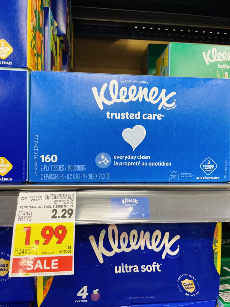 kleenex kroger shelf image