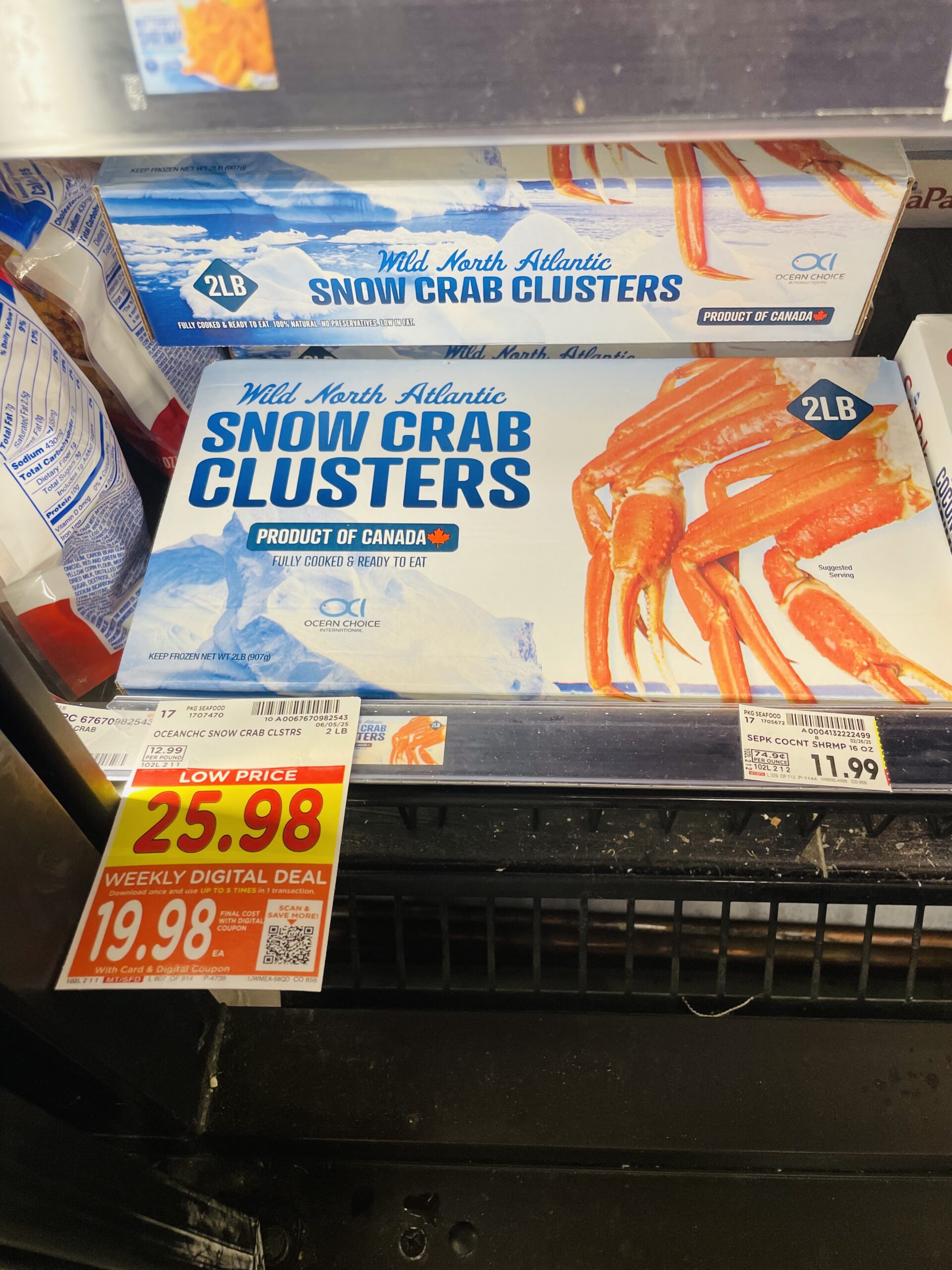 snow crab clusters kroger shelf image