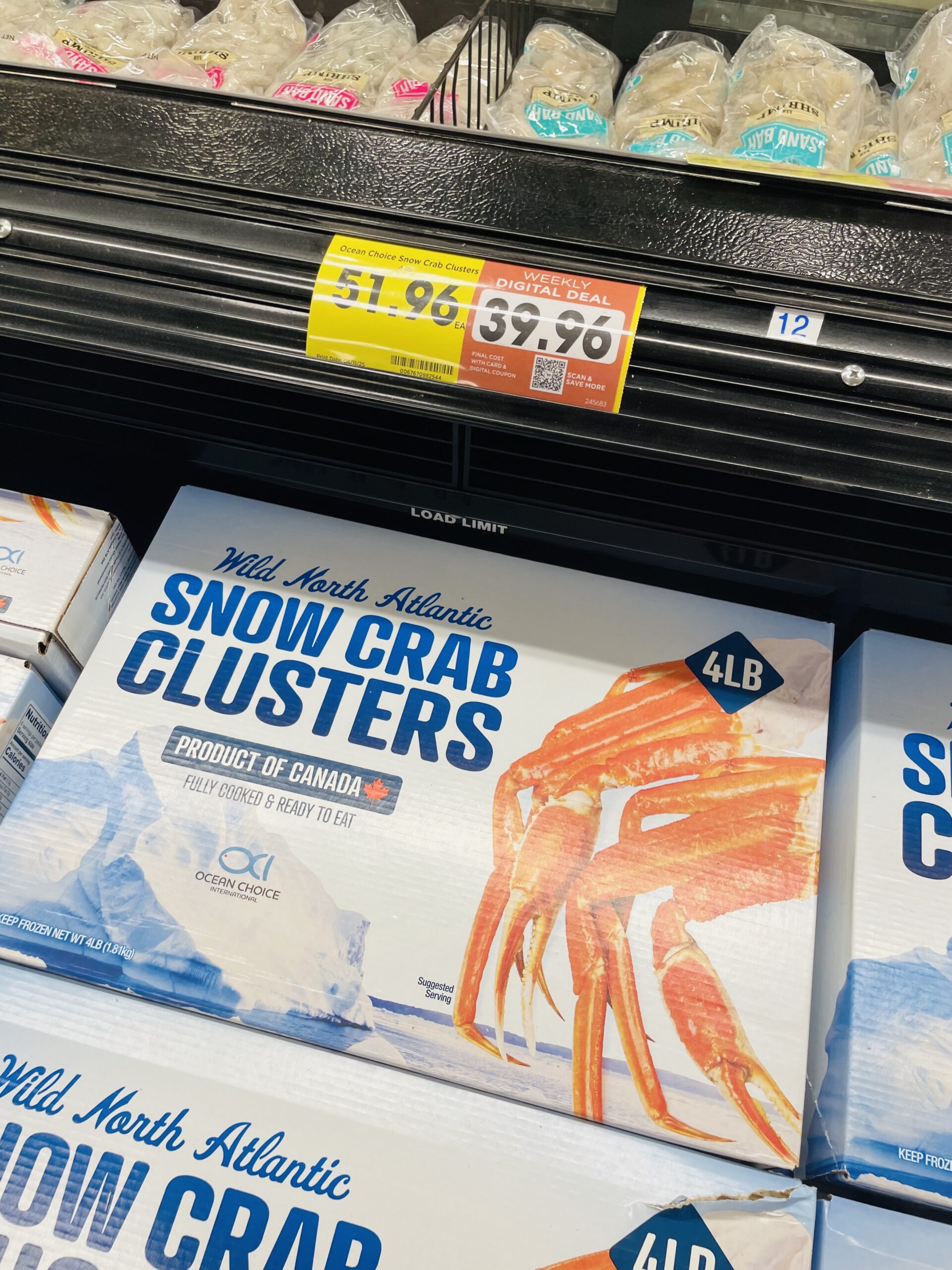 snow crab clusters kroger shelf image