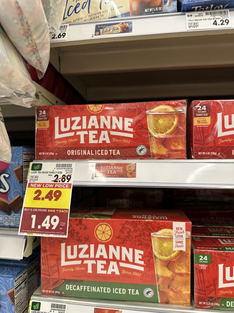 Luzianne Tea Bags Kroger Shelf Image