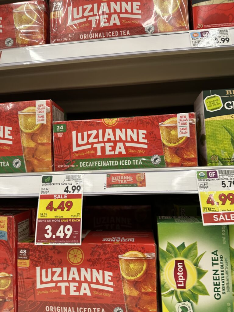 Luzianne Tea Bags Kroger Shelf Image