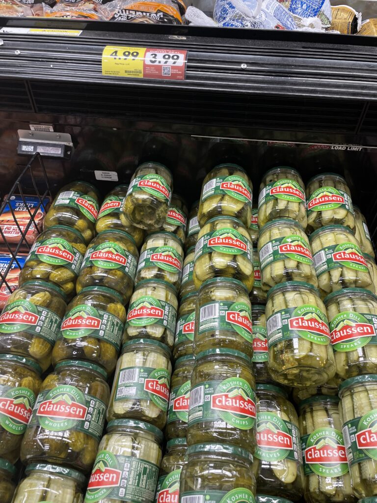 Claussen Pickles Kroger Shelf Image