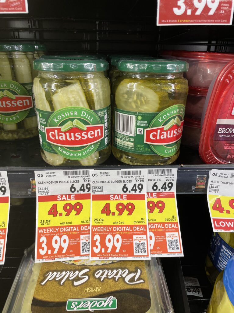 Claussen Pickles Kroger Shelf Image
