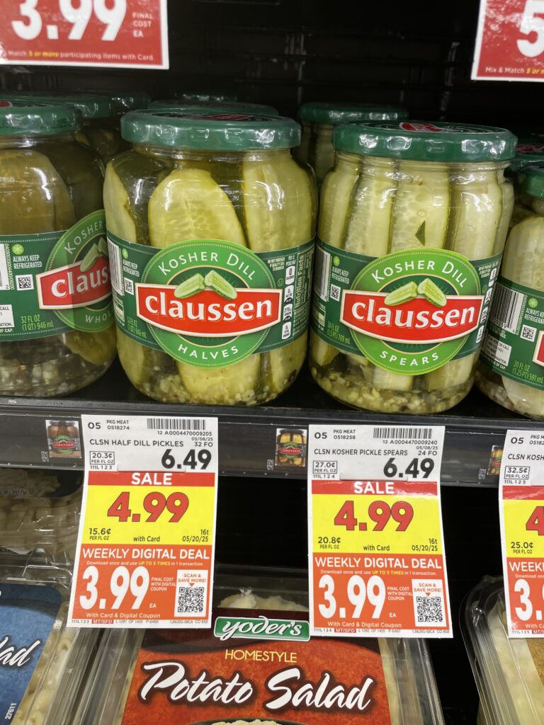 Claussen Pickles Kroger Shelf Image