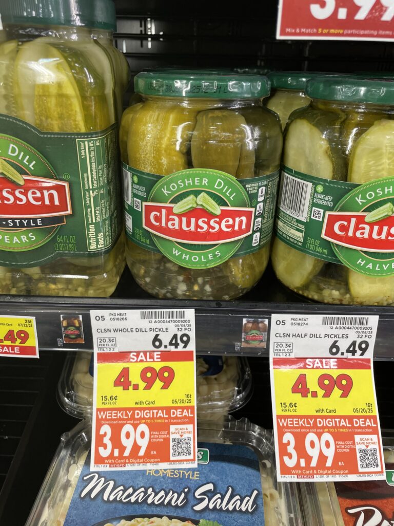 Claussen Pickles Kroger Shelf Image