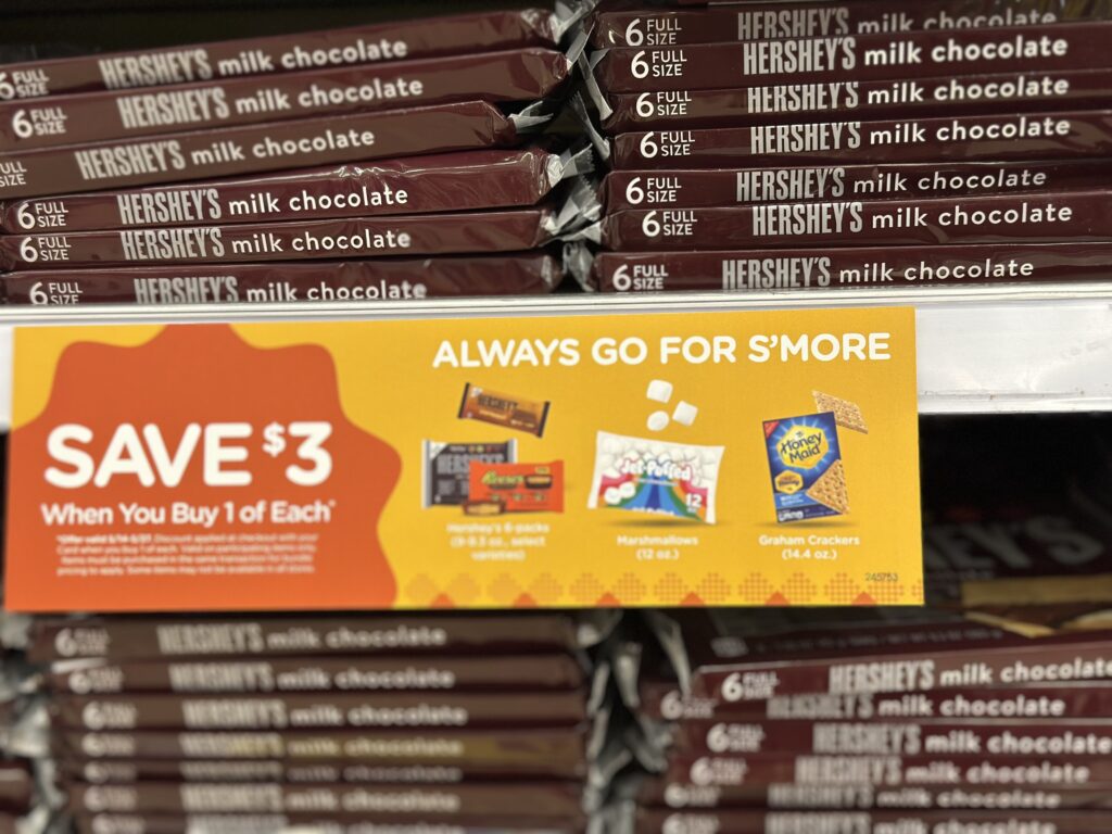S'mores bundle honey maid graham crackers, jet-puffed marshmallows and hershey bars kroger shelf image