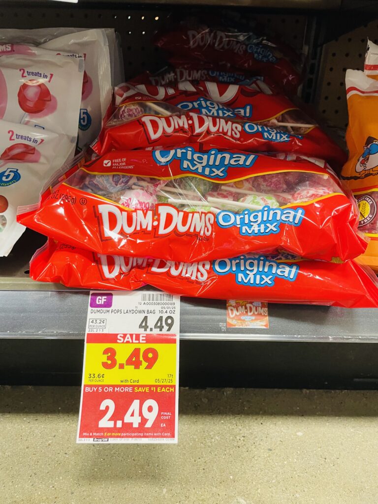 Dum Dum Lollipops Kroger Shelf Image