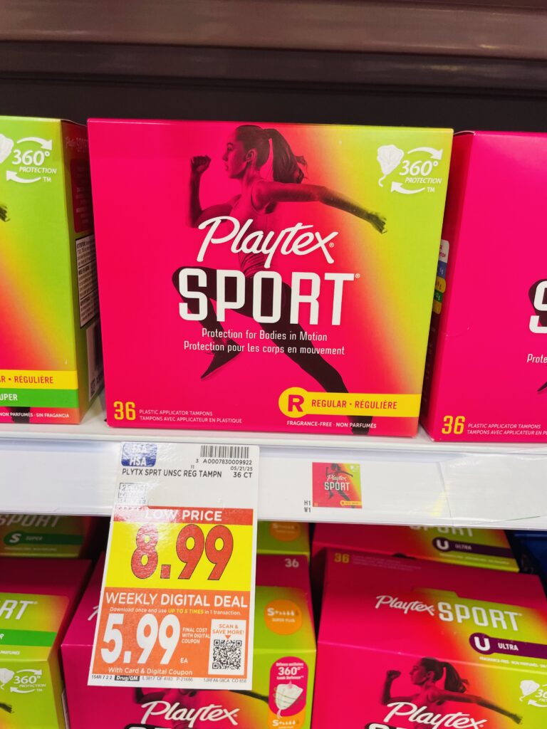 Playtex Sport Tampons Kroger Shelf Image