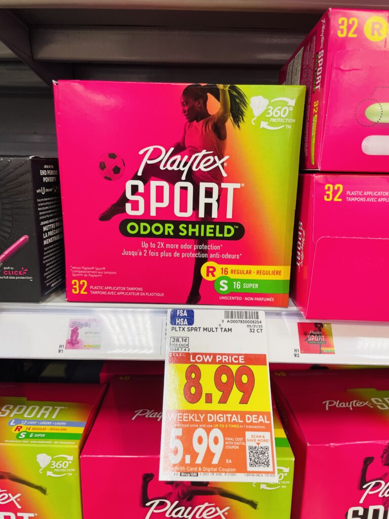 Playtex Sport Tampons Kroger Shelf Image