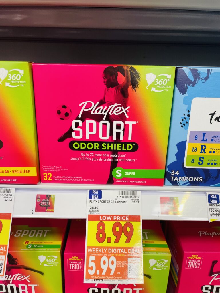 Playtex Sport Tampons Kroger Shelf Image