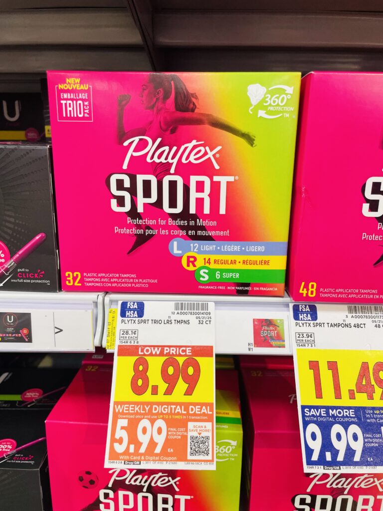 Playtex Sport Tampons Kroger Shelf Image