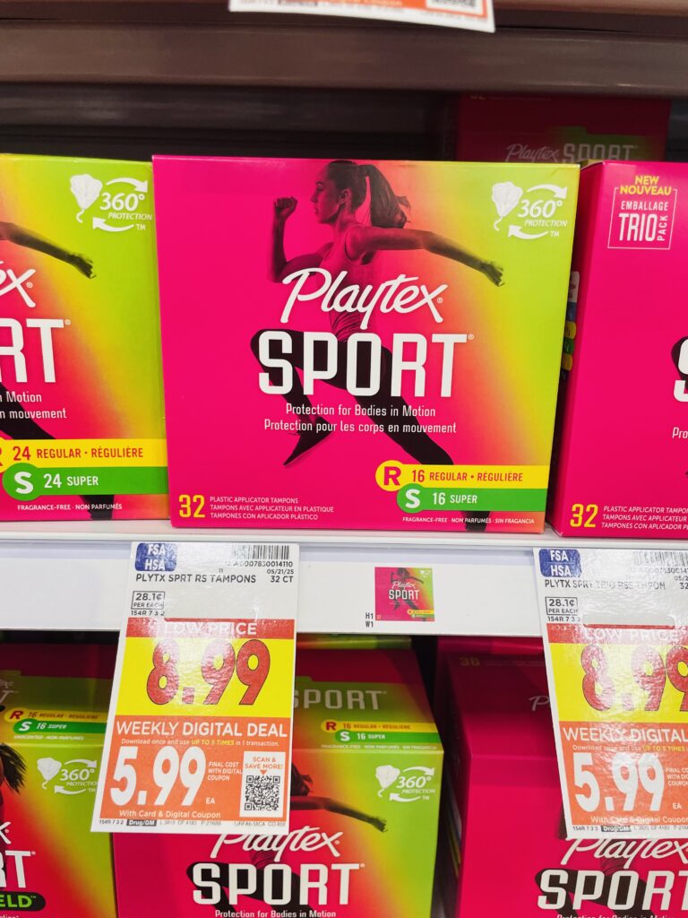 Playtex Sport Tampons Kroger Shelf Image