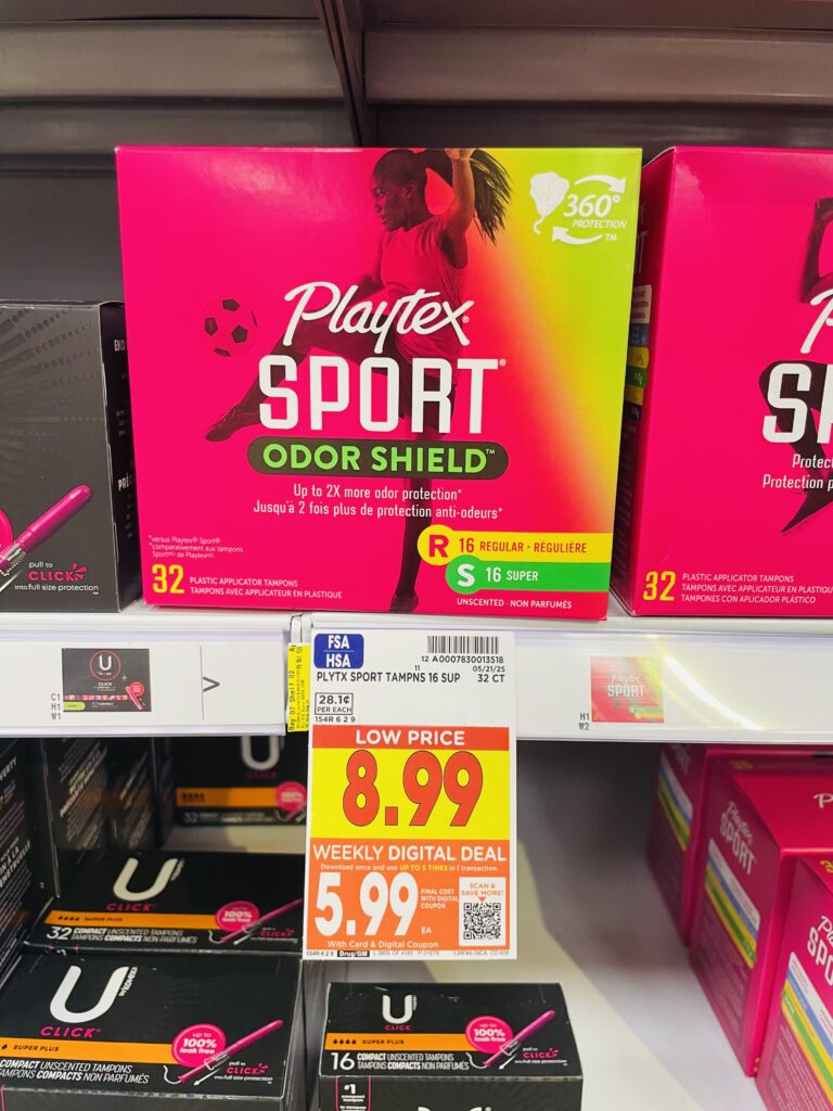 Playtex Sport Tampons Kroger Shelf Image