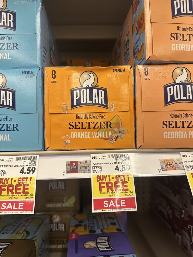 Polar Seltzer Water Kroger Shelf Image 