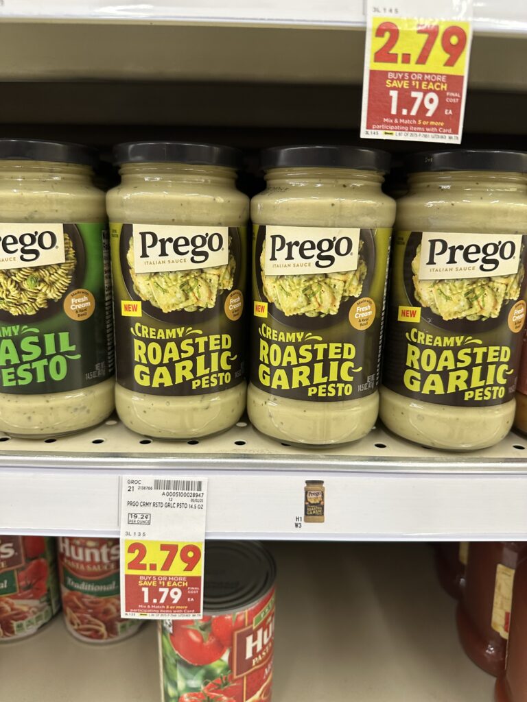 Prego Pasta Sauces and Alfredo Kroger Shelf Image 