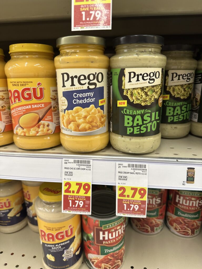 Prego Pasta Sauces and Alfredo Kroger Shelf Image 