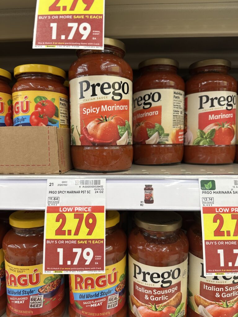 Prego Pasta Sauces and Alfredo Kroger Shelf Image 