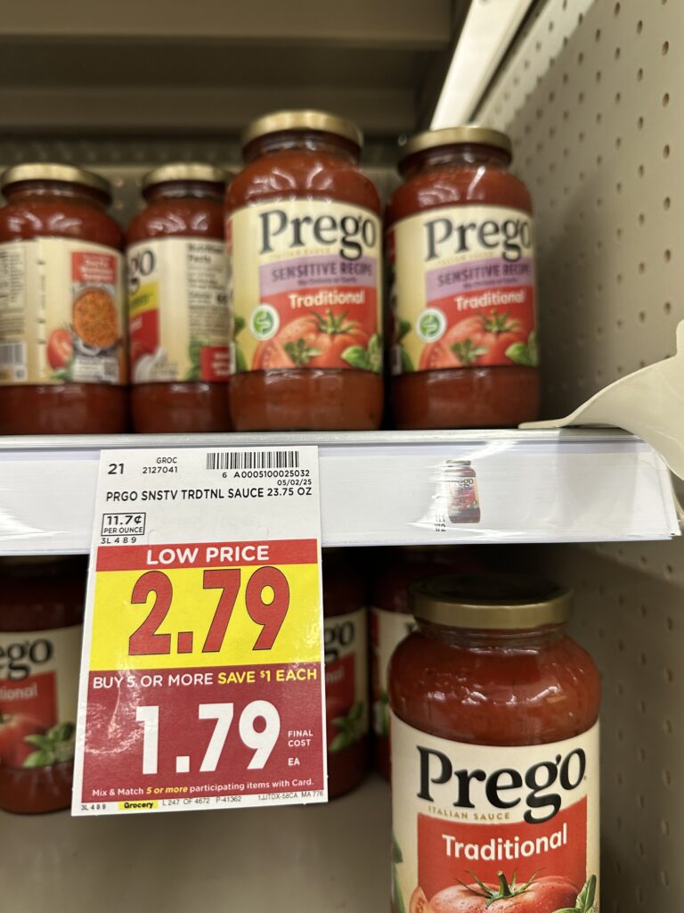 Prego Pasta Sauces and Alfredo Kroger Shelf Image 