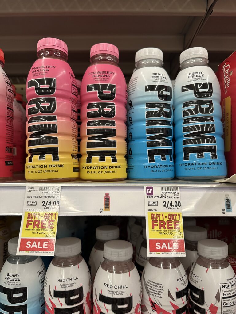 Prime Hydration Kroger Shelf Image 