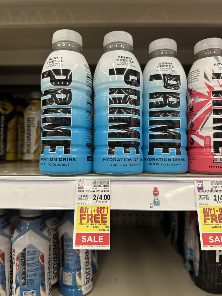 Prime Hydration Kroger Shelf Image 