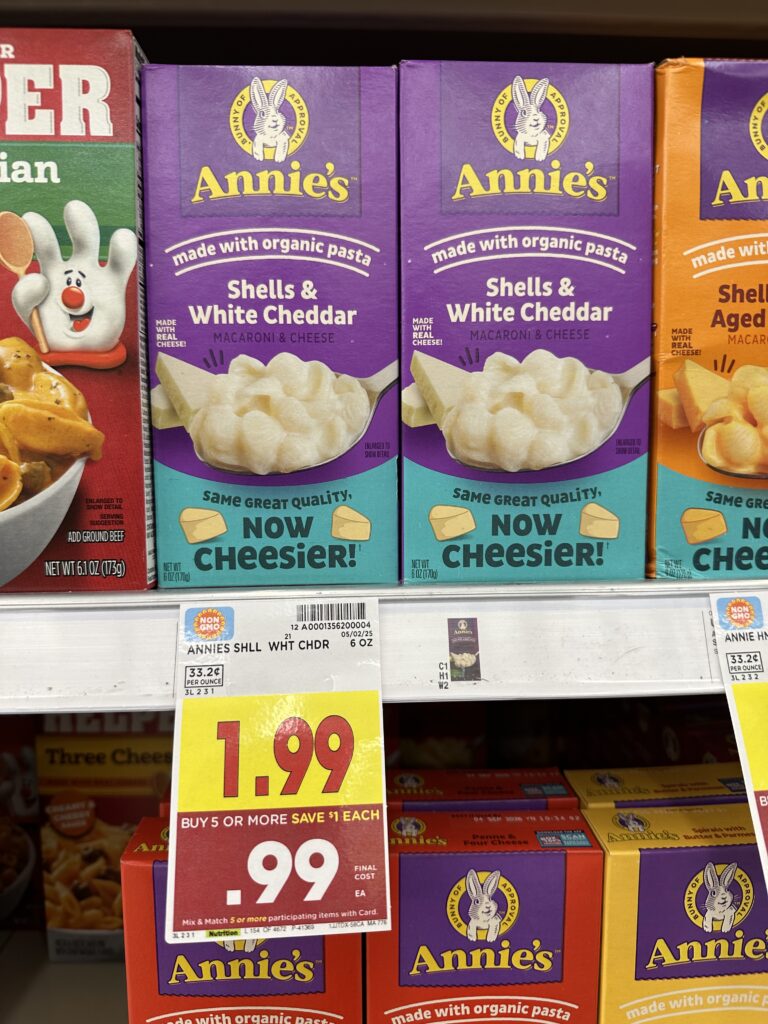 annie's mac and cheese kroger shelf image (2)