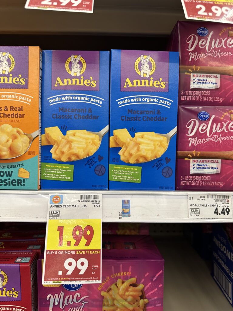 annie's mac and cheese kroger shelf image (2)