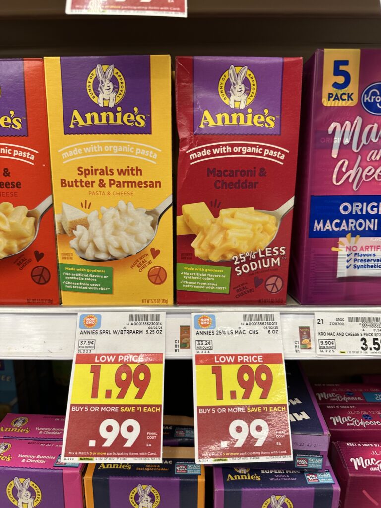 annie's mac and cheese kroger shelf image (2)