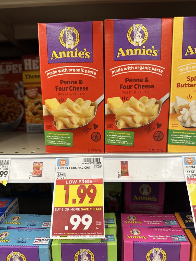 annie's mac and cheese kroger shelf image (2)