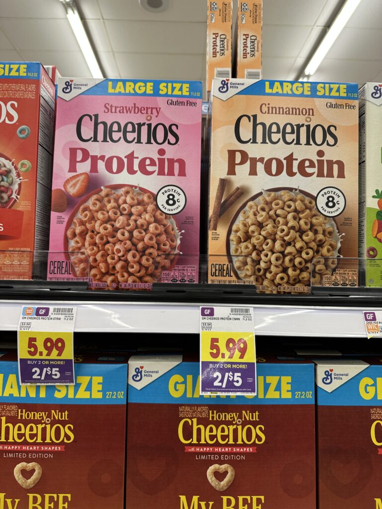 cheerios protein kroger shelf image