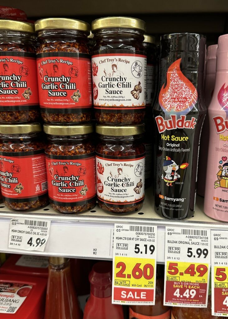 chef troy's crunchy garlic chili kroger shelf image
