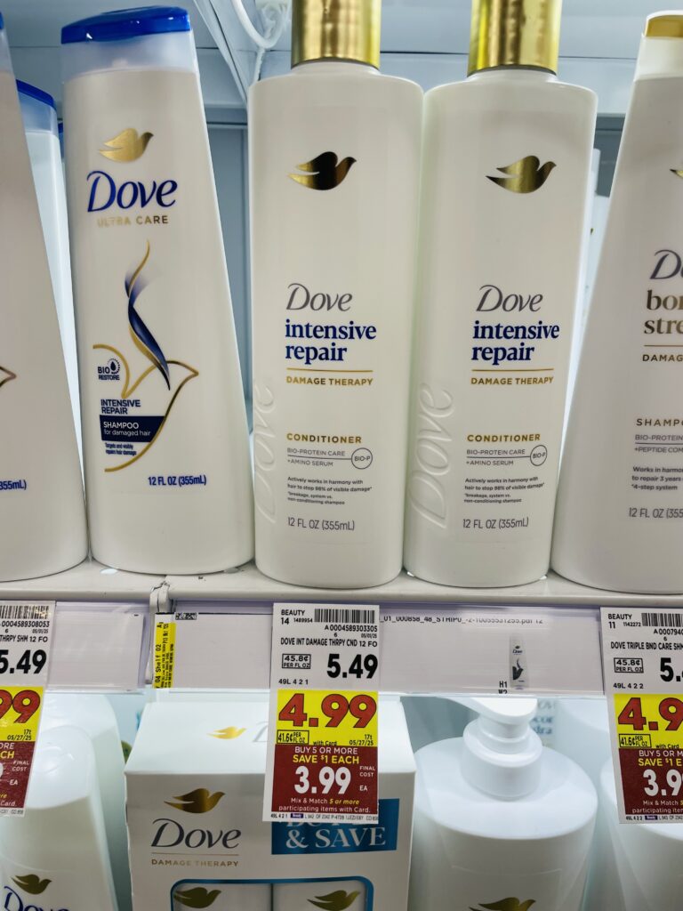 dove shampoo and conditioner kroger shelf image (1)