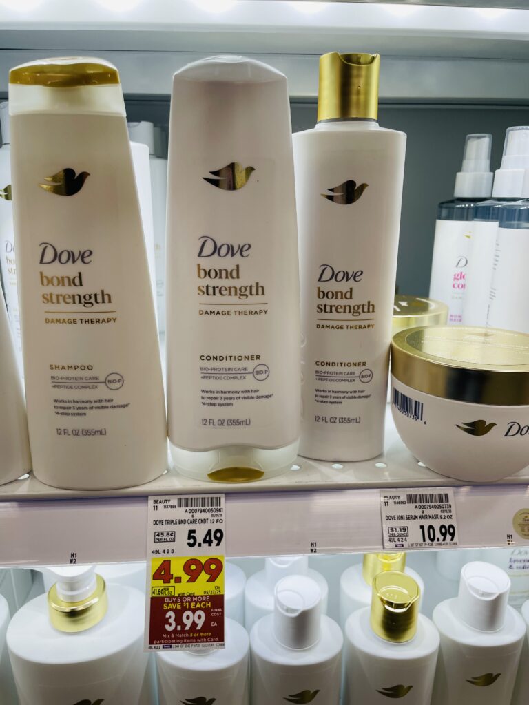 dove shampoo and conditioner kroger shelf image (1)