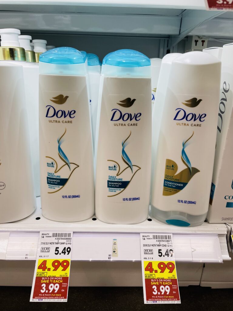 dove shampoo and conditioner kroger shelf image (1)